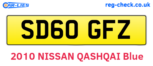 SD60GFZ are the vehicle registration plates.