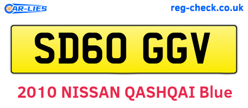 SD60GGV are the vehicle registration plates.