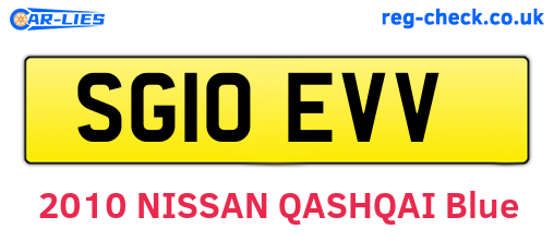SG10EVV are the vehicle registration plates.