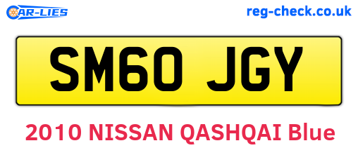 SM60JGY are the vehicle registration plates.