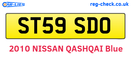 ST59SDO are the vehicle registration plates.