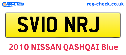 SV10NRJ are the vehicle registration plates.