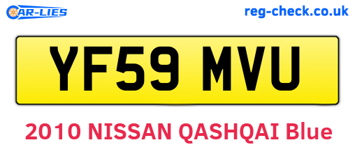 YF59MVU are the vehicle registration plates.