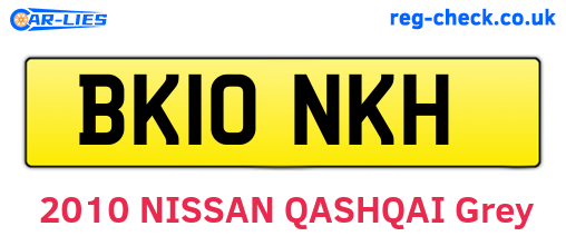 BK10NKH are the vehicle registration plates.