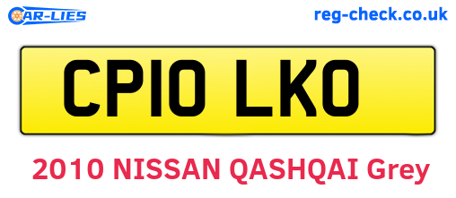 CP10LKO are the vehicle registration plates.