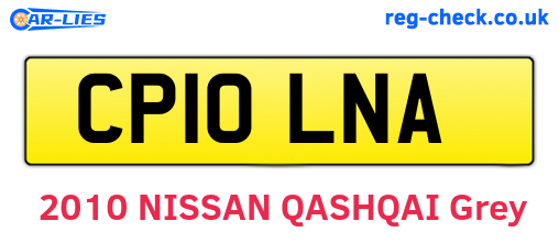 CP10LNA are the vehicle registration plates.