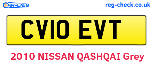 CV10EVT are the vehicle registration plates.