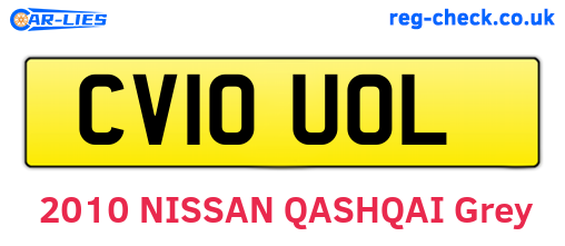 CV10UOL are the vehicle registration plates.