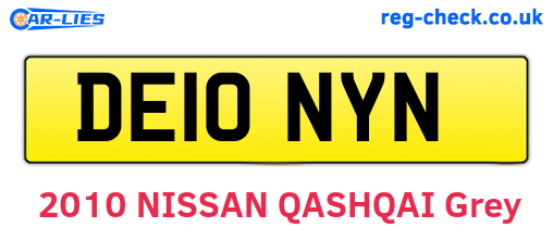 DE10NYN are the vehicle registration plates.