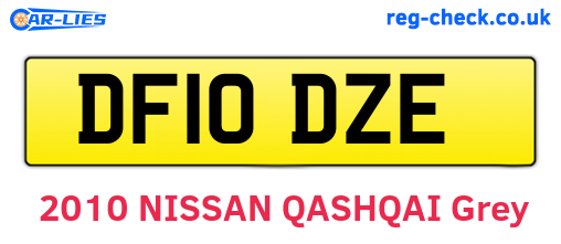 DF10DZE are the vehicle registration plates.