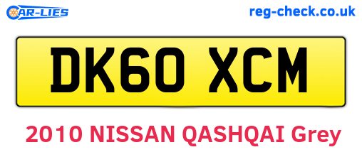 DK60XCM are the vehicle registration plates.