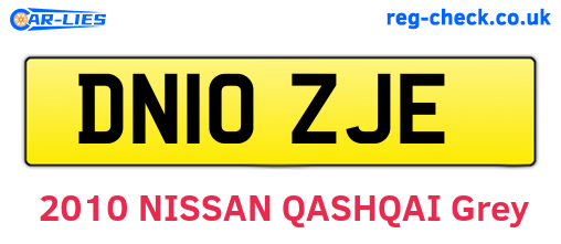 DN10ZJE are the vehicle registration plates.
