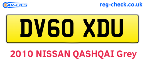 DV60XDU are the vehicle registration plates.