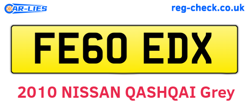 FE60EDX are the vehicle registration plates.