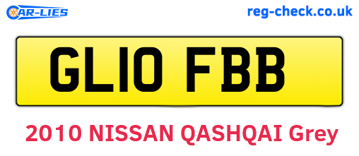GL10FBB are the vehicle registration plates.