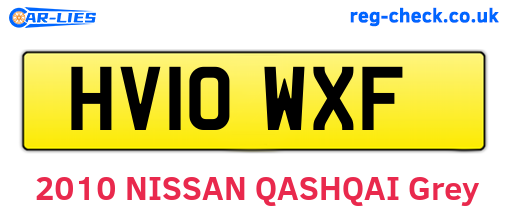 HV10WXF are the vehicle registration plates.