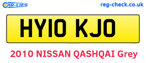 HY10KJO are the vehicle registration plates.
