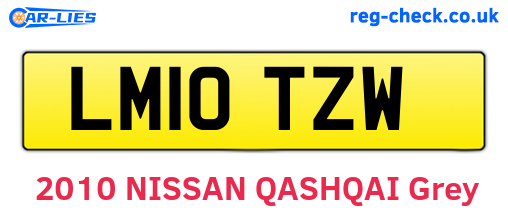 LM10TZW are the vehicle registration plates.