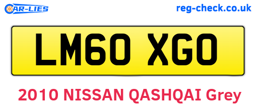 LM60XGO are the vehicle registration plates.