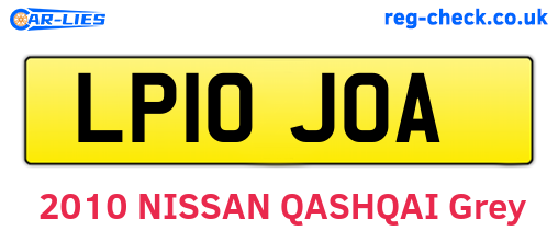 LP10JOA are the vehicle registration plates.