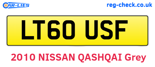 LT60USF are the vehicle registration plates.
