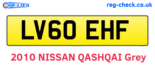 LV60EHF are the vehicle registration plates.