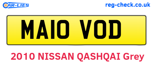 MA10VOD are the vehicle registration plates.