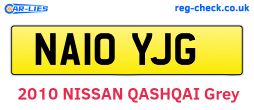 NA10YJG are the vehicle registration plates.