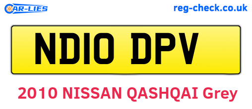 ND10DPV are the vehicle registration plates.