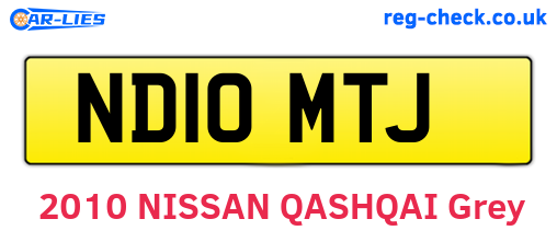 ND10MTJ are the vehicle registration plates.