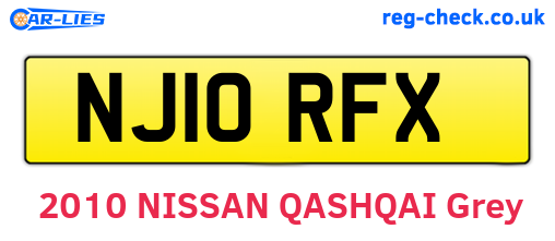 NJ10RFX are the vehicle registration plates.