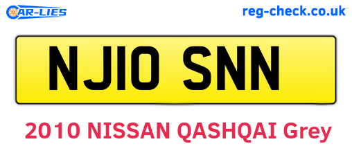 NJ10SNN are the vehicle registration plates.