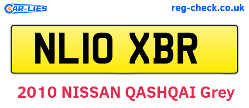 NL10XBR are the vehicle registration plates.