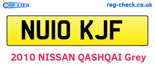 NU10KJF are the vehicle registration plates.