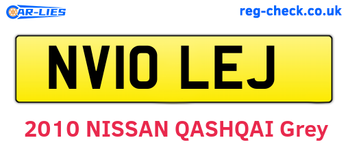 NV10LEJ are the vehicle registration plates.