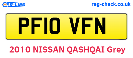 PF10VFN are the vehicle registration plates.