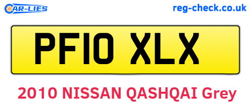 PF10XLX are the vehicle registration plates.