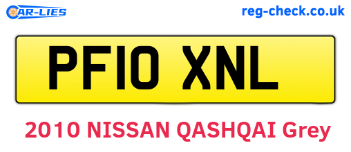 PF10XNL are the vehicle registration plates.