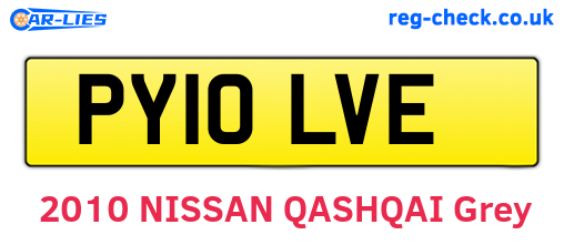 PY10LVE are the vehicle registration plates.