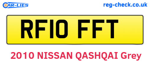 RF10FFT are the vehicle registration plates.