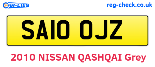 SA10OJZ are the vehicle registration plates.