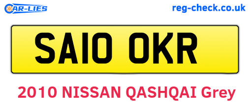 SA10OKR are the vehicle registration plates.