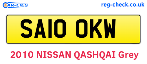 SA10OKW are the vehicle registration plates.