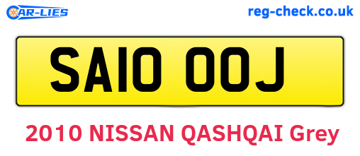 SA10OOJ are the vehicle registration plates.