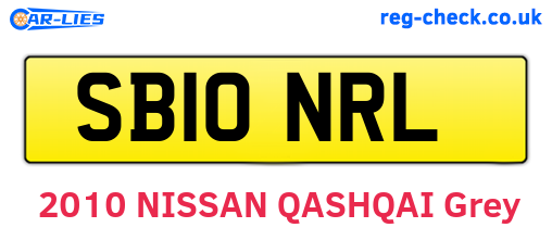 SB10NRL are the vehicle registration plates.