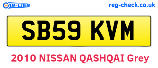 SB59KVM are the vehicle registration plates.