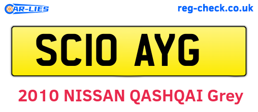 SC10AYG are the vehicle registration plates.