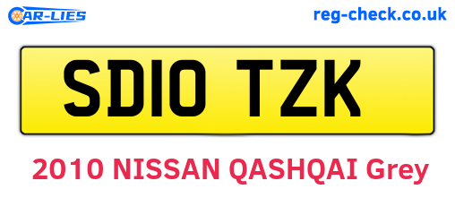 SD10TZK are the vehicle registration plates.