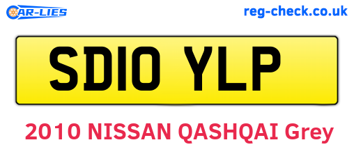 SD10YLP are the vehicle registration plates.