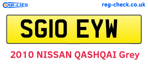 SG10EYW are the vehicle registration plates.